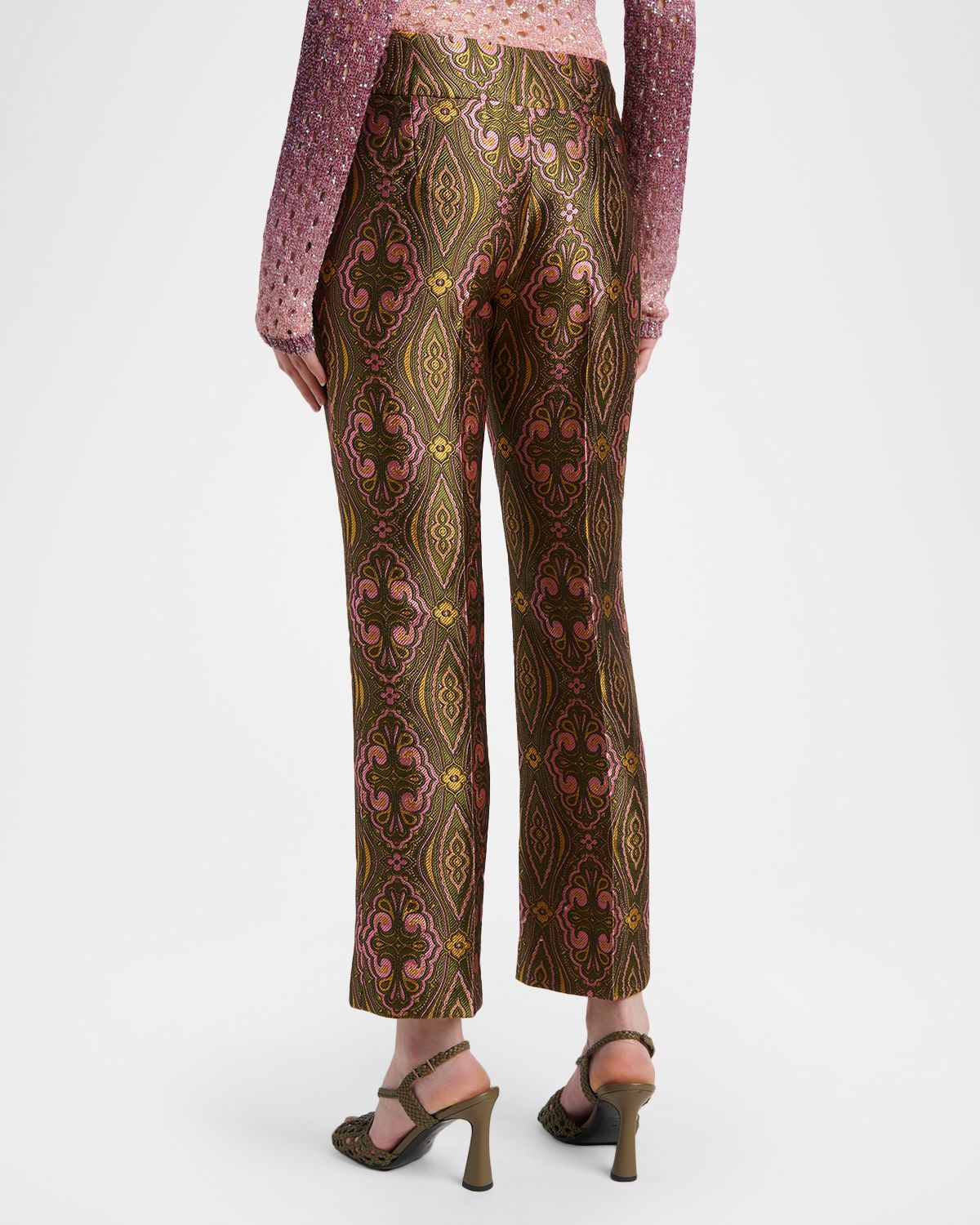 Etro Geo Brocade Straight-Leg Ankle Trousers | Thumbnail 4