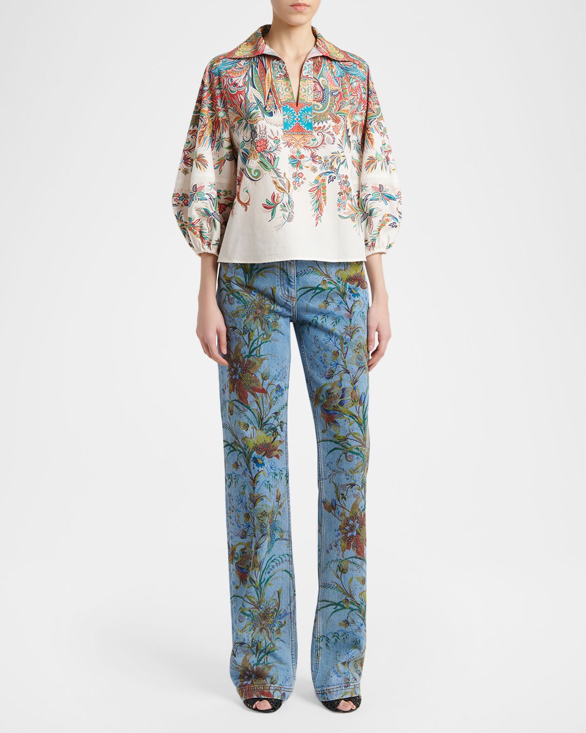 Etro Paisley-Print Balloon-Sleeve Collared Shirt | Thumbnail 5 Etro Paisley-Print Balloon-Sleeve Collared Shirt | Thumbnail 5