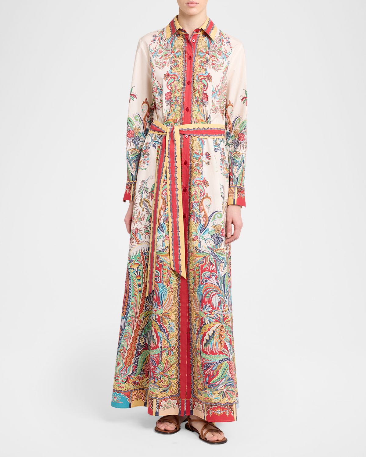 Etro Paisley-Print Cotton Poplin Long-Sleeve Maxi Shirtdress | Thumbnail 5 Etro Paisley-Print Cotton Poplin Long-Sleeve Maxi Shirtdress | Thumbnail 5