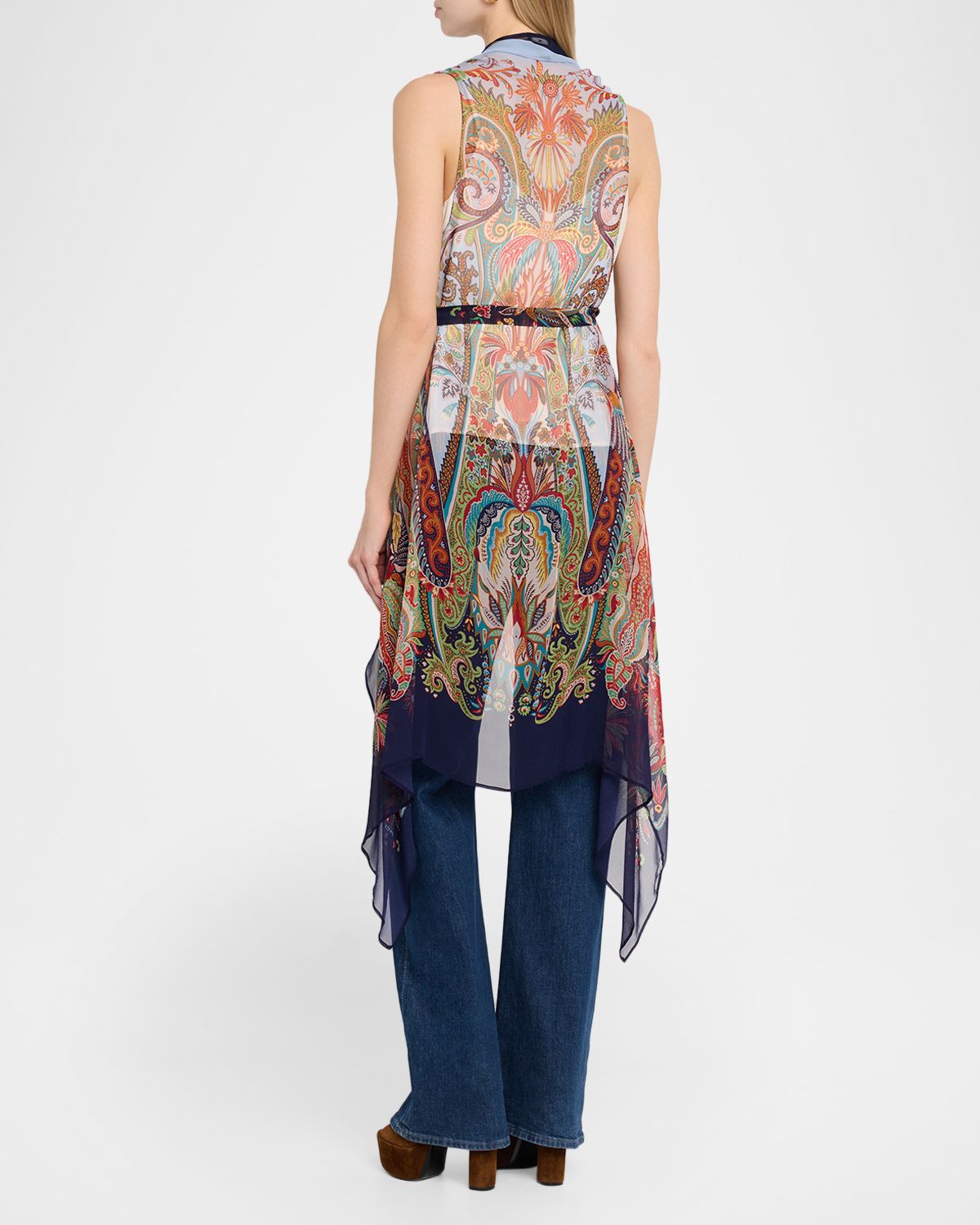 Etro Paisley Silk Belted Foulard Vest | Thumbnail 3 Etro Paisley Silk Belted Foulard Vest | Thumbnail 3