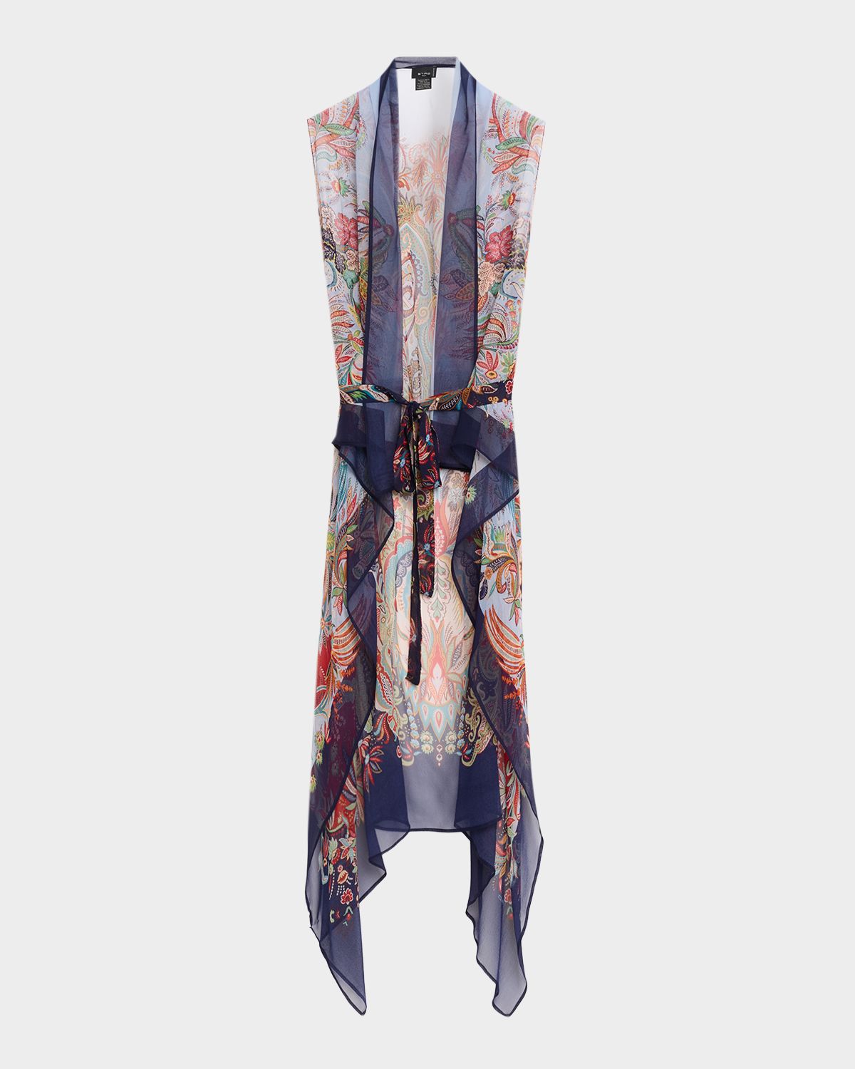 Etro Paisley Silk Belted Foulard Vest - Women's Clothing