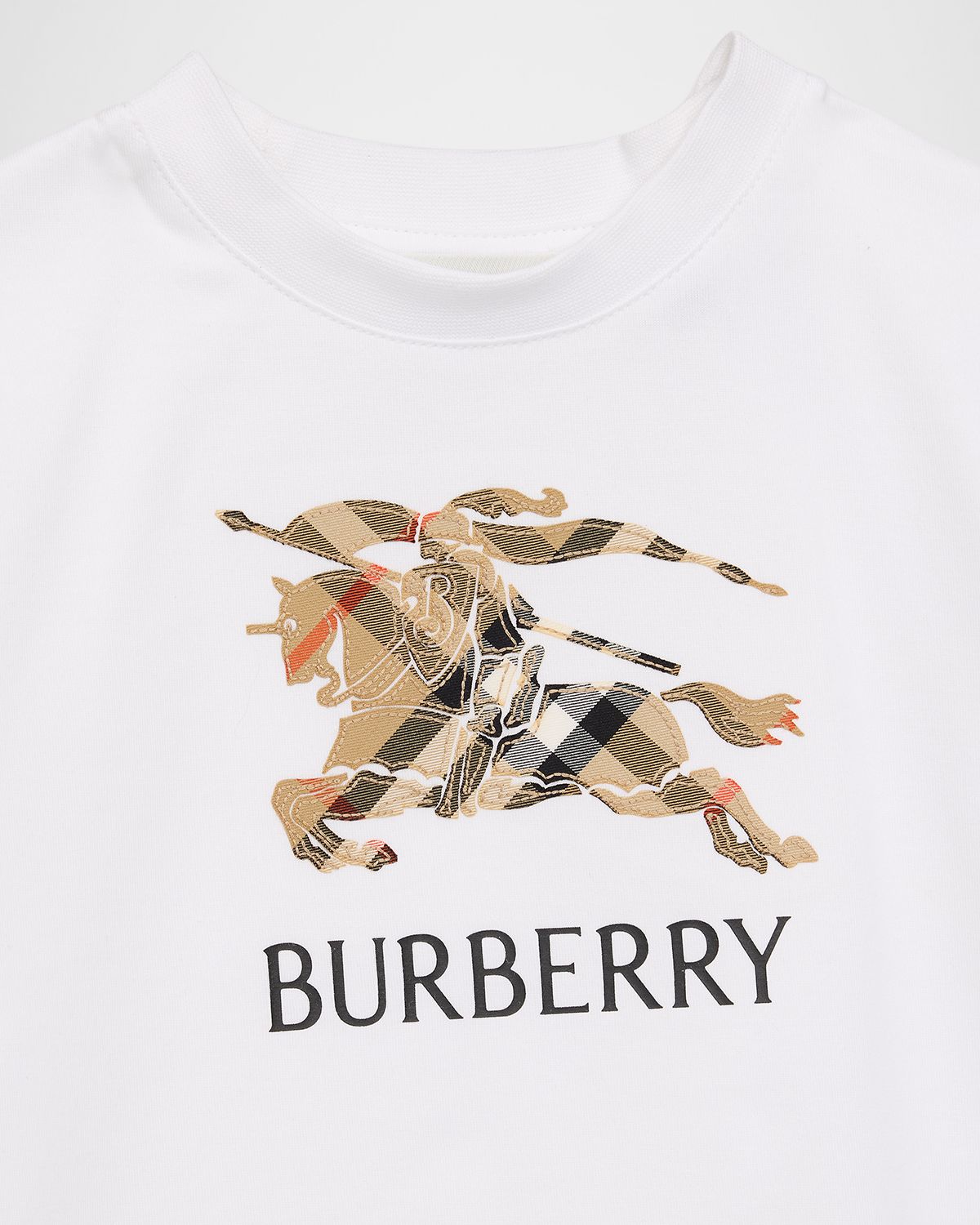 Burberry Boy 's EKD Embroidered Check Cotton T-Shirt, Size 6M-3 | Thumbnail 3