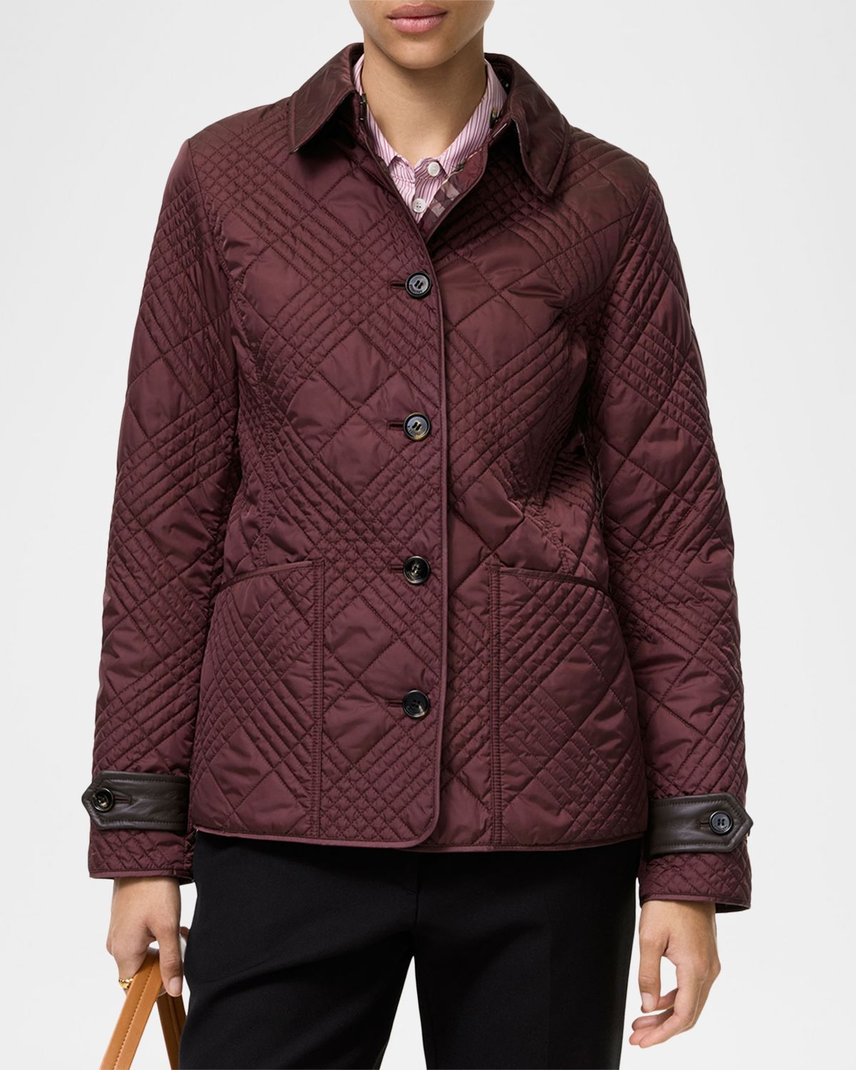 Burberry Fernleigh Check Quilted Slim Jacket | Thumbnail 5 Burberry Fernleigh Check Quilted Slim Jacket | Thumbnail 5