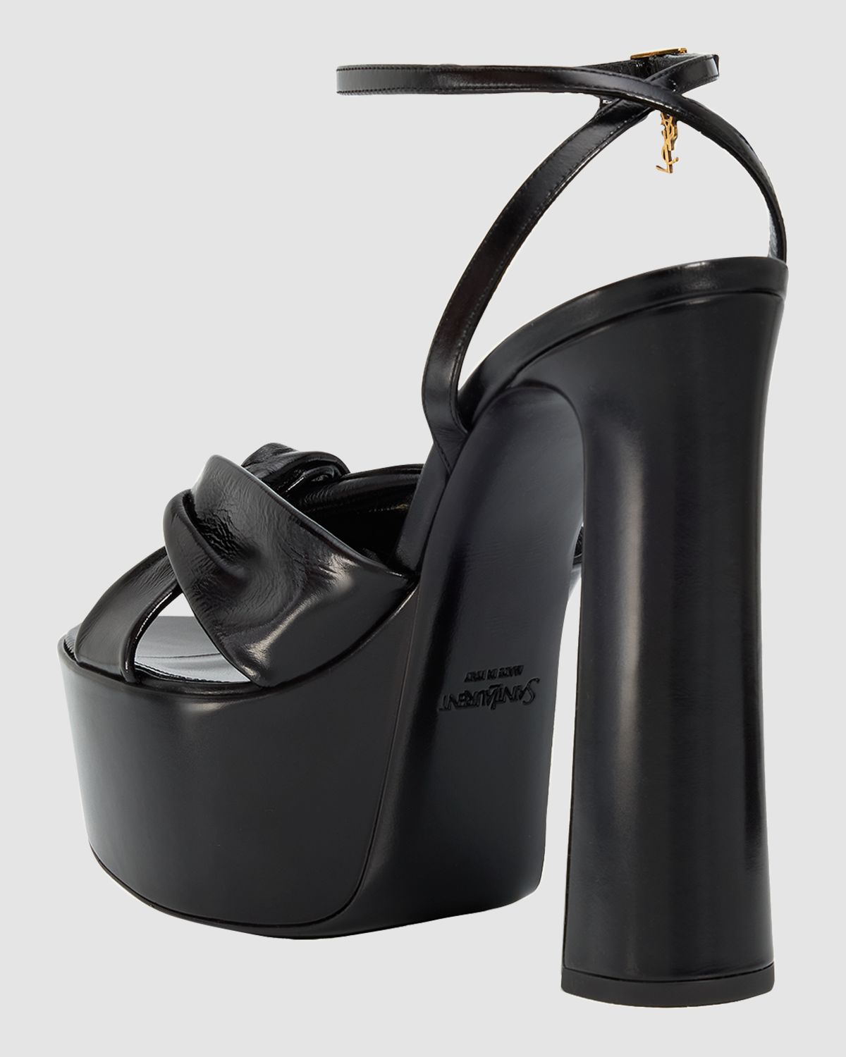 Saint Laurent 85mm BB Splendor Leather Platform Sandals | Thumbnail 4 Saint Laurent 85mm BB Splendor Leather Platform Sandals | Thumbnail 4