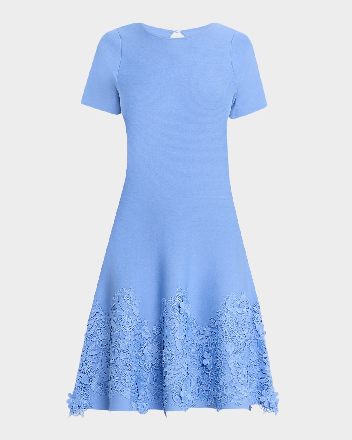 Rickie Freeman for Teri Jon Lace-Trim Knit Midi Dress | Thumbnail 6