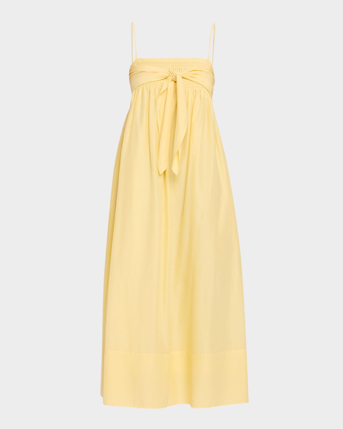 Vince Tie-Front Cotton Maxi Dress