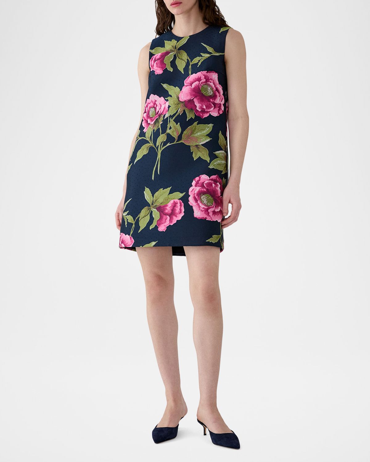 Carolina Herrera Floral Sleeveless Shift Minidress | Thumbnail 4 Carolina Herrera Floral Sleeveless Shift Minidress | Thumbnail 4