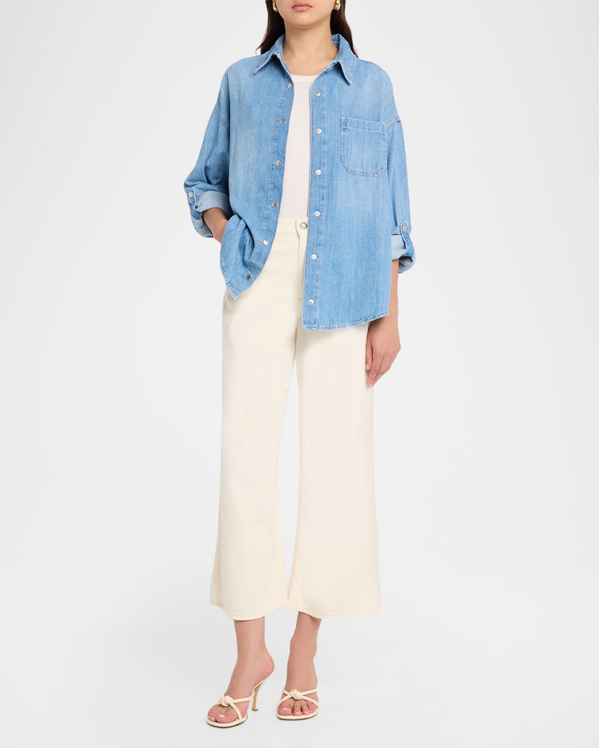 L 'Agence Jorah Relaxed Long-Sleeve Denim Shirt | Thumbnail 2 L 'Agence Jorah Relaxed Long-Sleeve Denim Shirt | Thumbnail 2