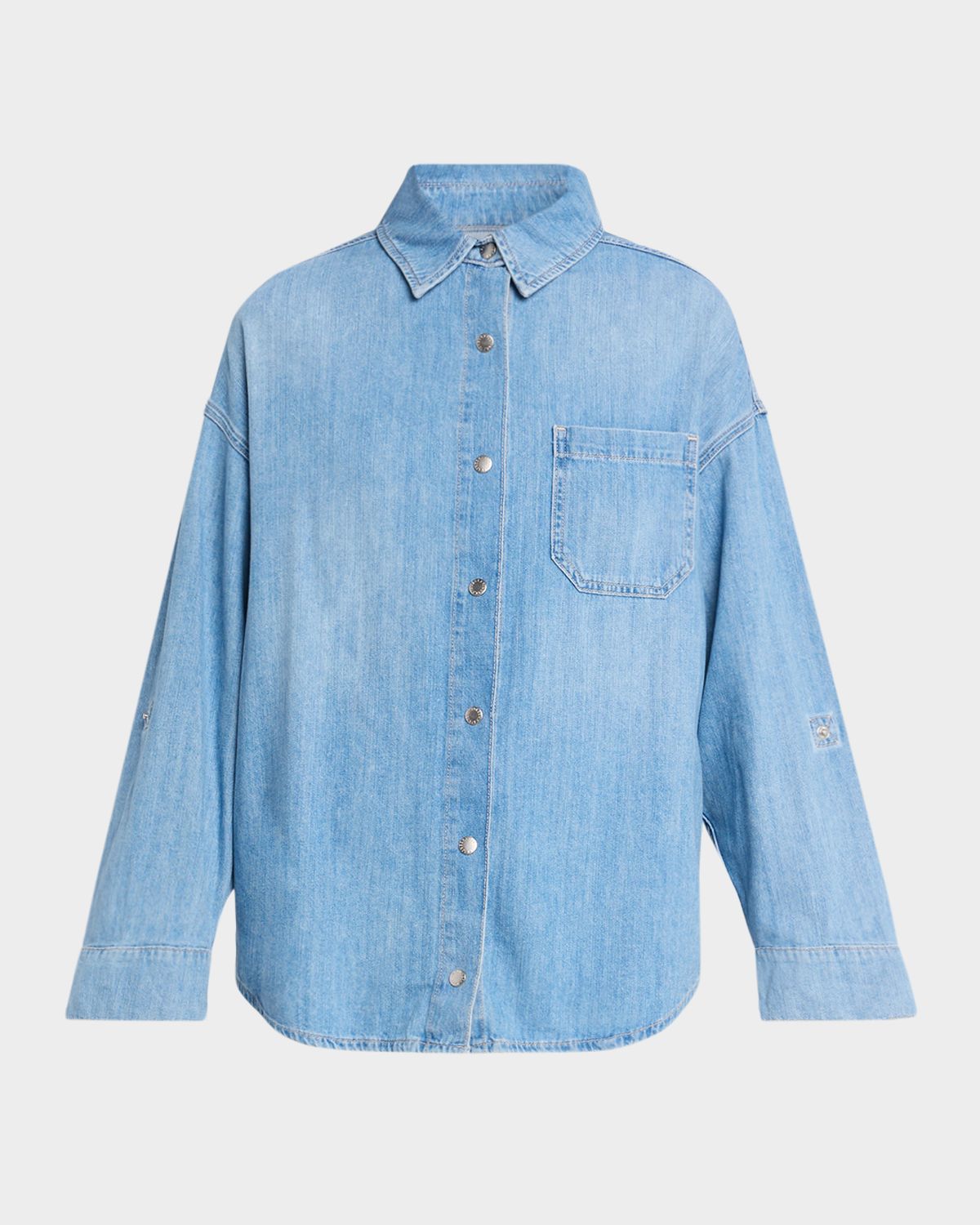 L 'Agence Jorah Relaxed Long-Sleeve Denim Shirt