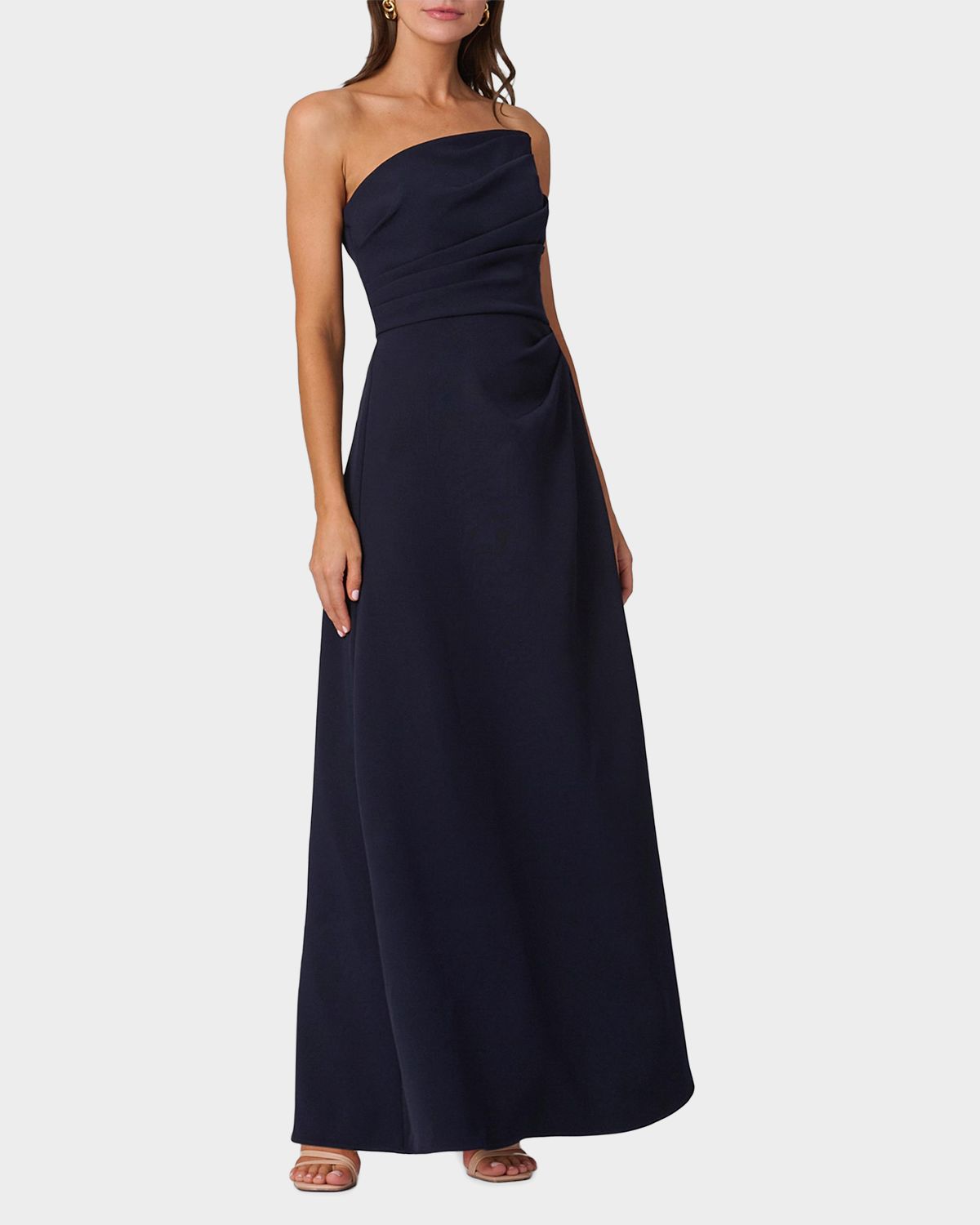 Shoshanna Dory Asymmetric Strapless Gown