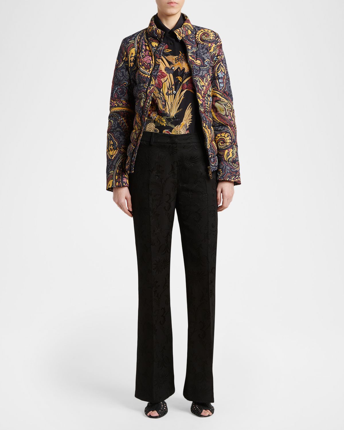 Etro Bird, Berry and Floral Silk Shirt | Thumbnail 5