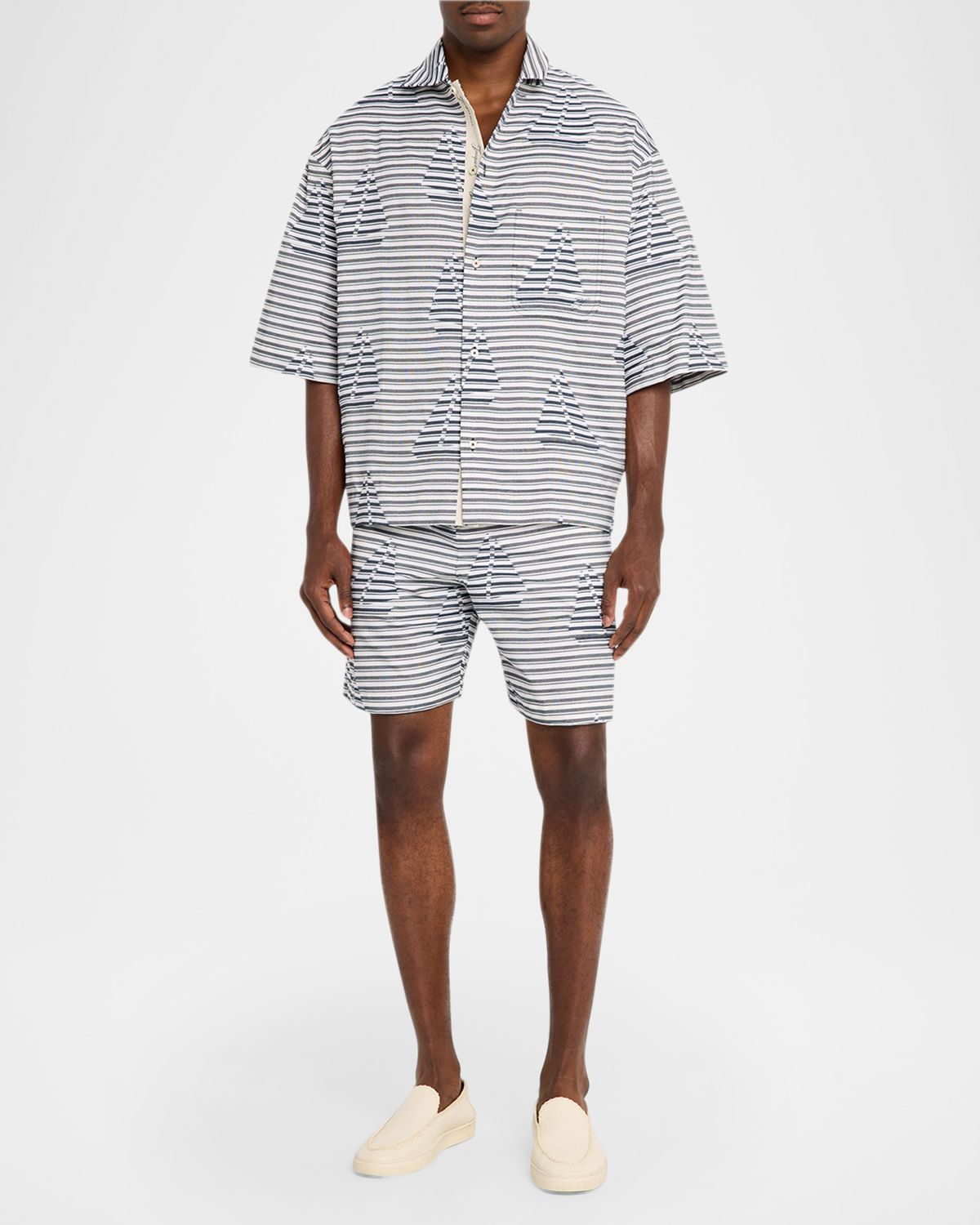 Jacquemus Men 's Le Short Calecon Stripe Shorts | Thumbnail 5