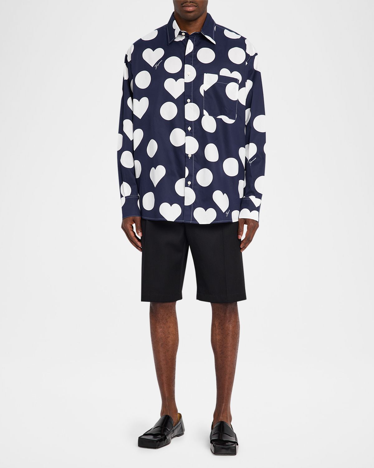 Jacquemus Men 's La Chemise Cotton Shapes Button-Down Shirt | Thumbnail 5 Jacquemus Men 's La Chemise Cotton Shapes Button-Down Shirt | Thumbnail 5