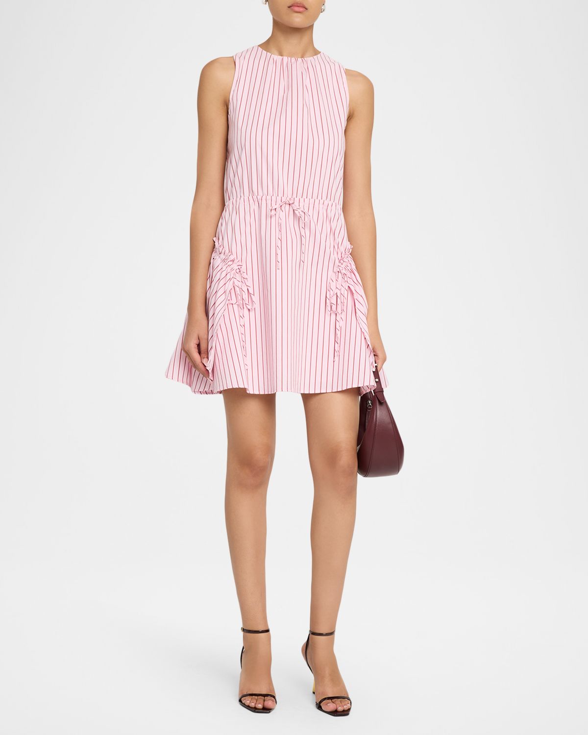 Cinq a Sept Leylani Rose Stripe Mini Dres | Thumbnail 2 Cinq a Sept Leylani Rose Stripe Mini Dres | Thumbnail 2