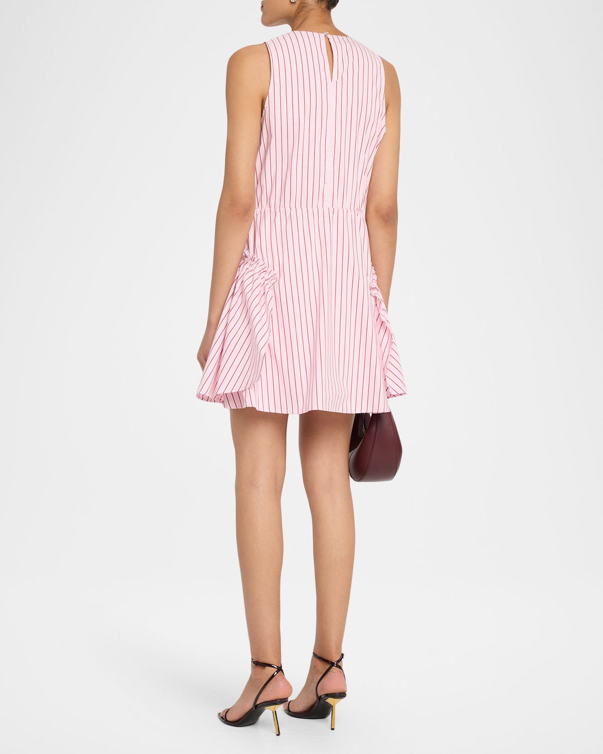 Cinq a Sept Leylani Rose Stripe Mini Dres | Thumbnail 3 Cinq a Sept Leylani Rose Stripe Mini Dres | Thumbnail 3