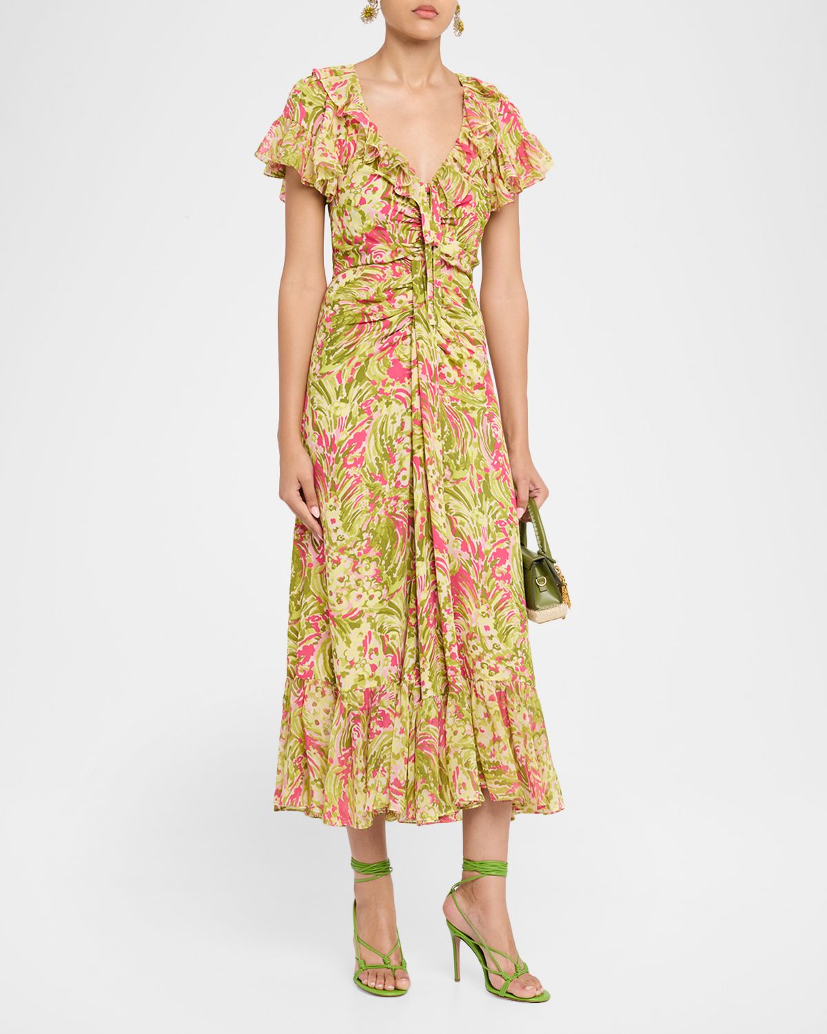 Cinq a Sept Ivey Daisy Swirl Midi Dress | Thumbnail 4 Cinq a Sept Ivey Daisy Swirl Midi Dress | Thumbnail 4