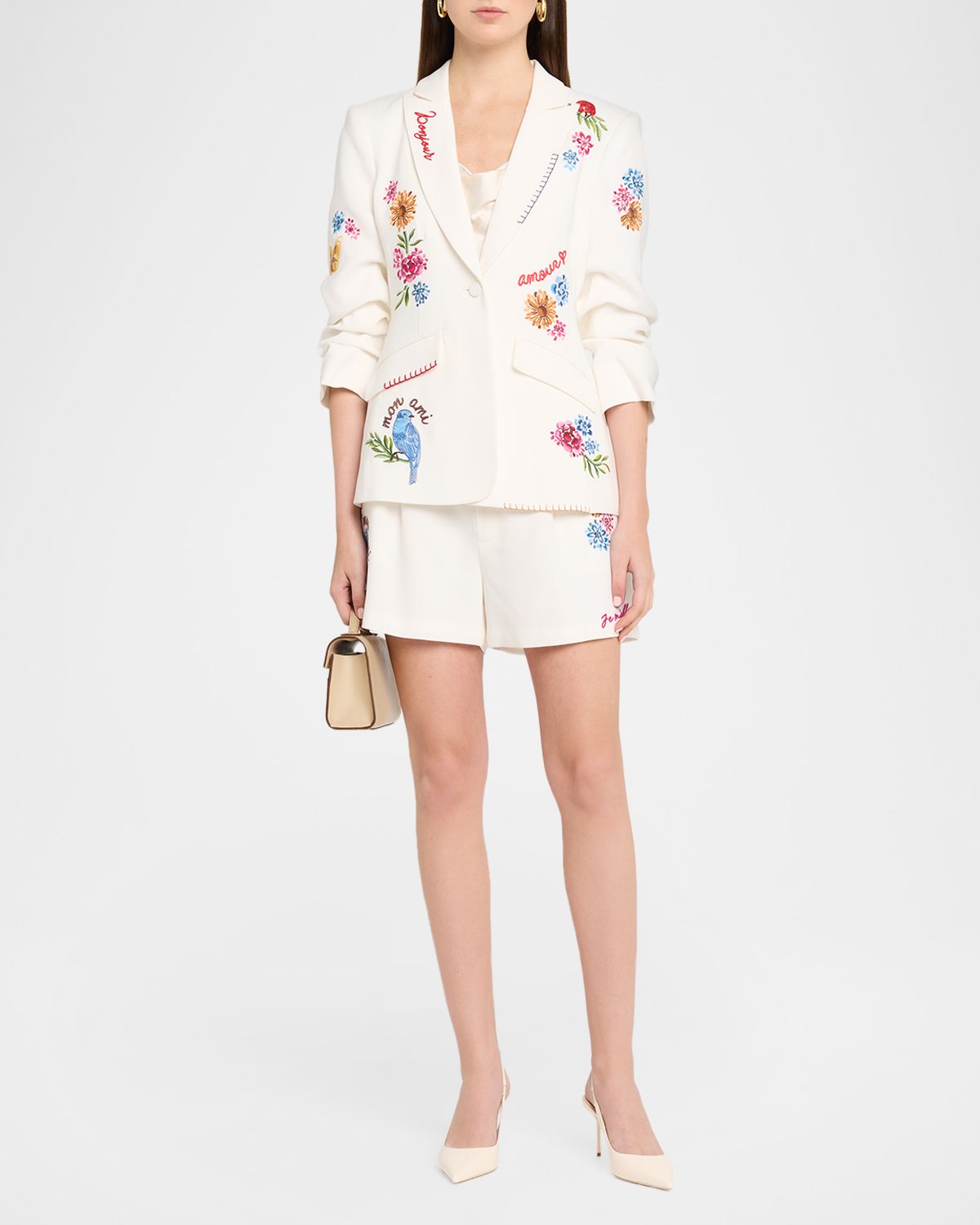 Cinq a Sept Emmie Embroidered Vine Shorts | Thumbnail 5 Cinq a Sept Emmie Embroidered Vine Shorts | Thumbnail 5