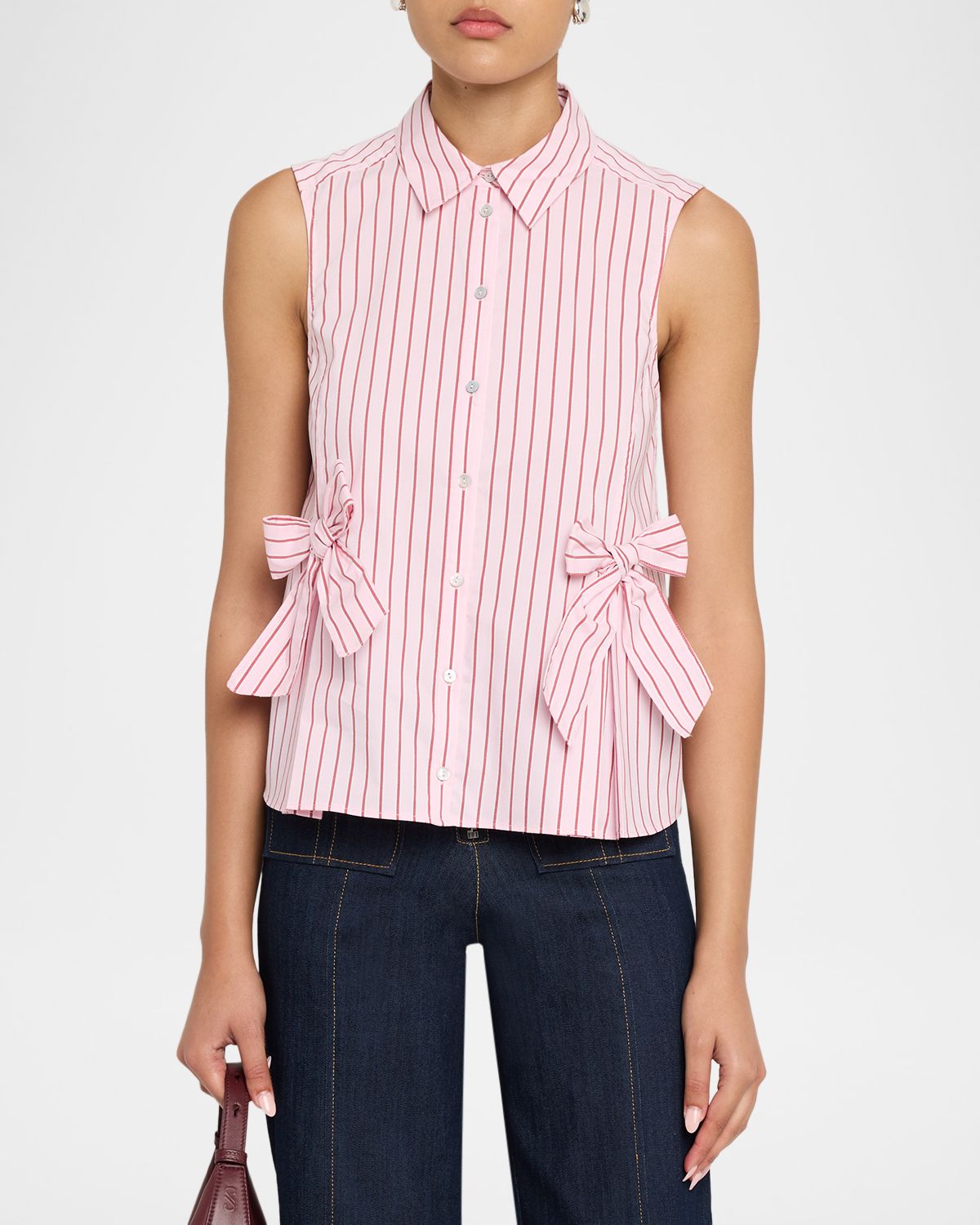 Cinq a Sept Jill Rose Stripe Top | Thumbnail 4 Cinq a Sept Jill Rose Stripe Top | Thumbnail 4