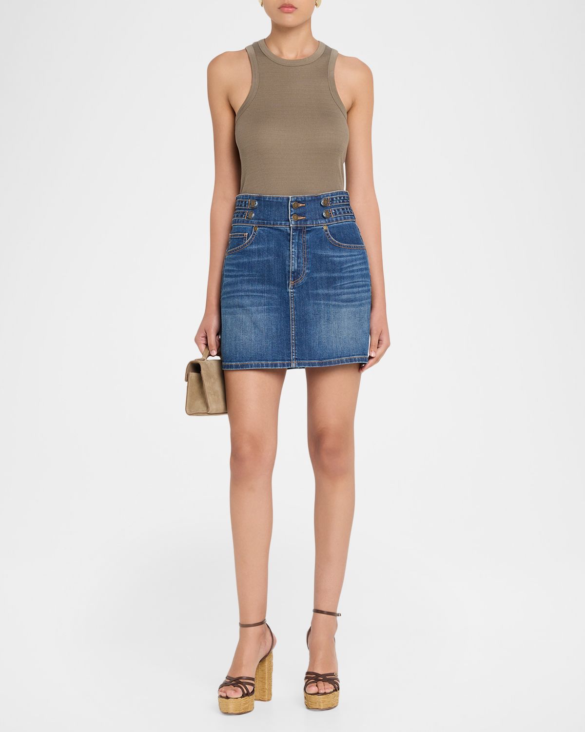 Ramy Brook Liv Denim Mini Skirt