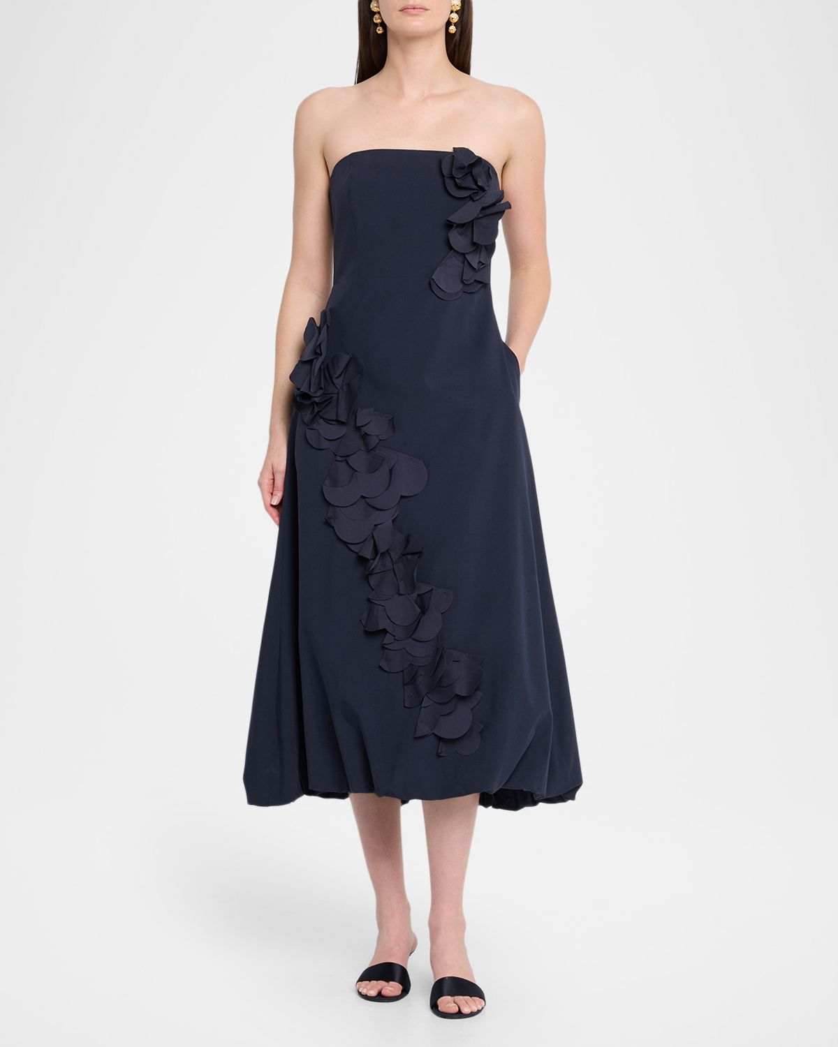 Ramy Brook Zaria Floral Bubble-Hem Midi Dress