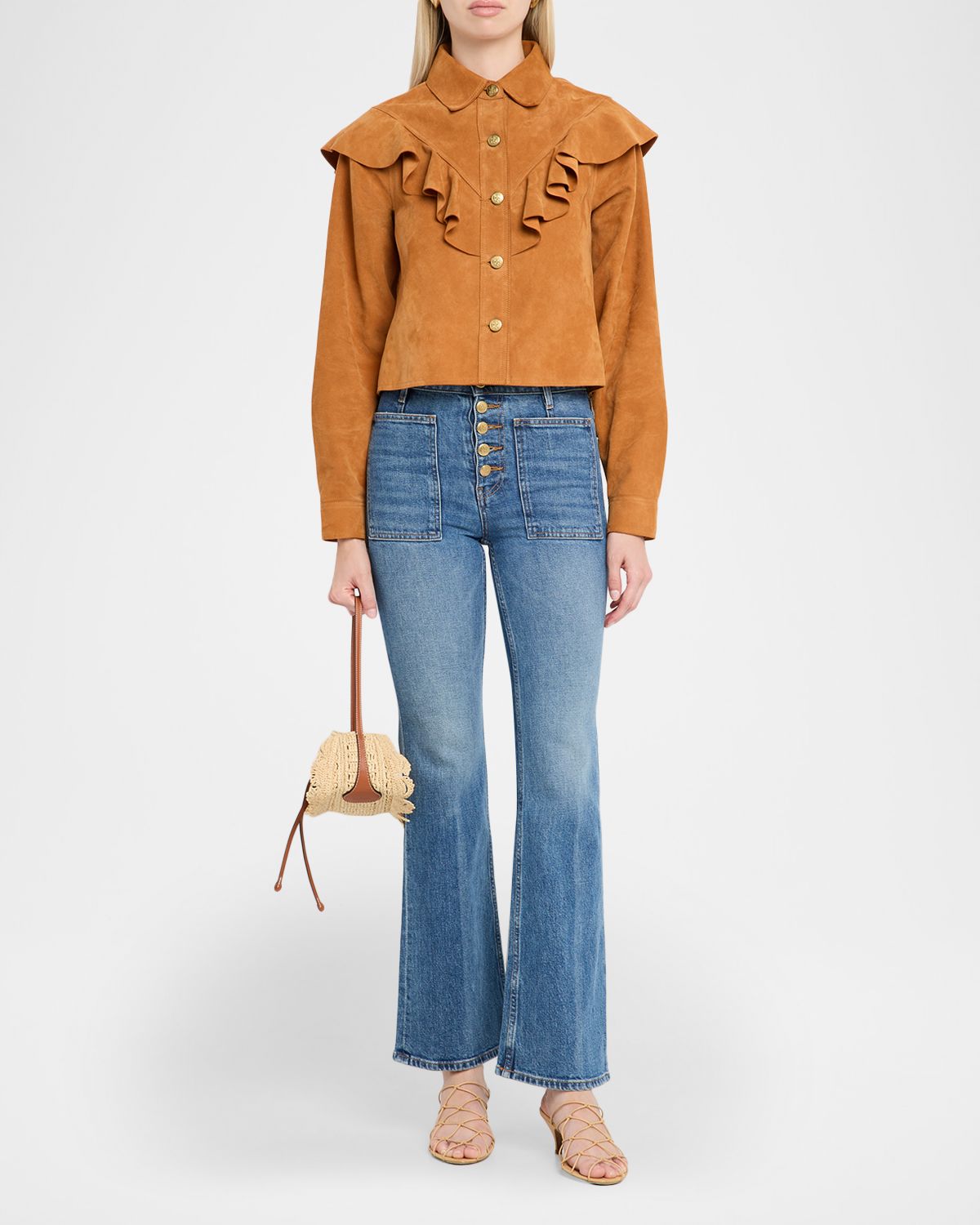 Ulla Johnson Matilde Ruffle Suede Jacket | Thumbnail 2