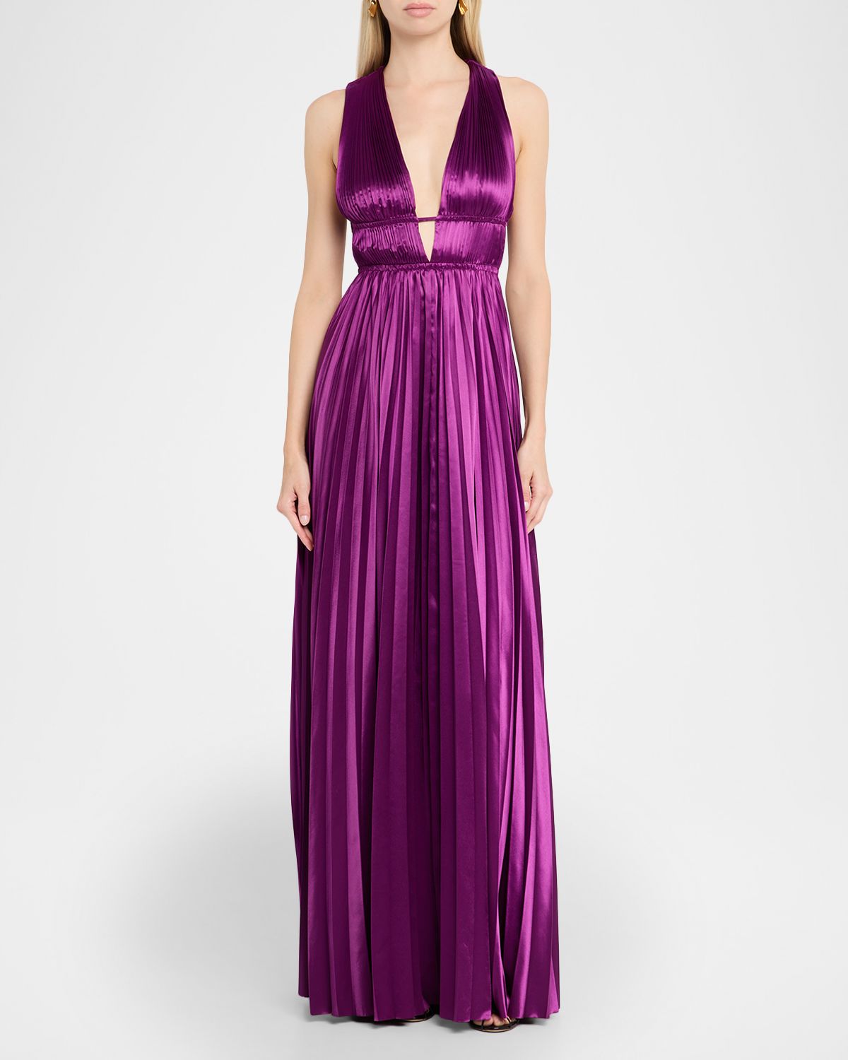 Ulla Johnson Lena Pleated Satin Gown | Thumbnail 4 Ulla Johnson Lena Pleated Satin Gown | Thumbnail 4