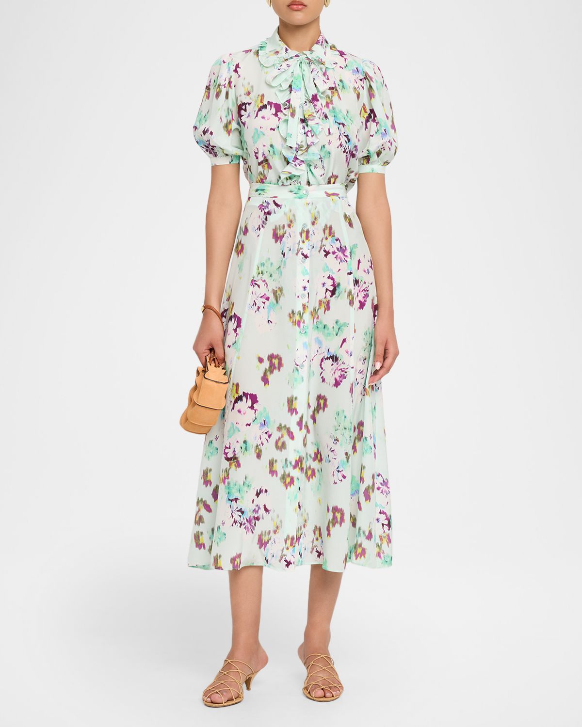 Ulla Johnson Rowan Silk Midi Skirt | Thumbnail 4 Ulla Johnson Rowan Silk Midi Skirt | Thumbnail 4