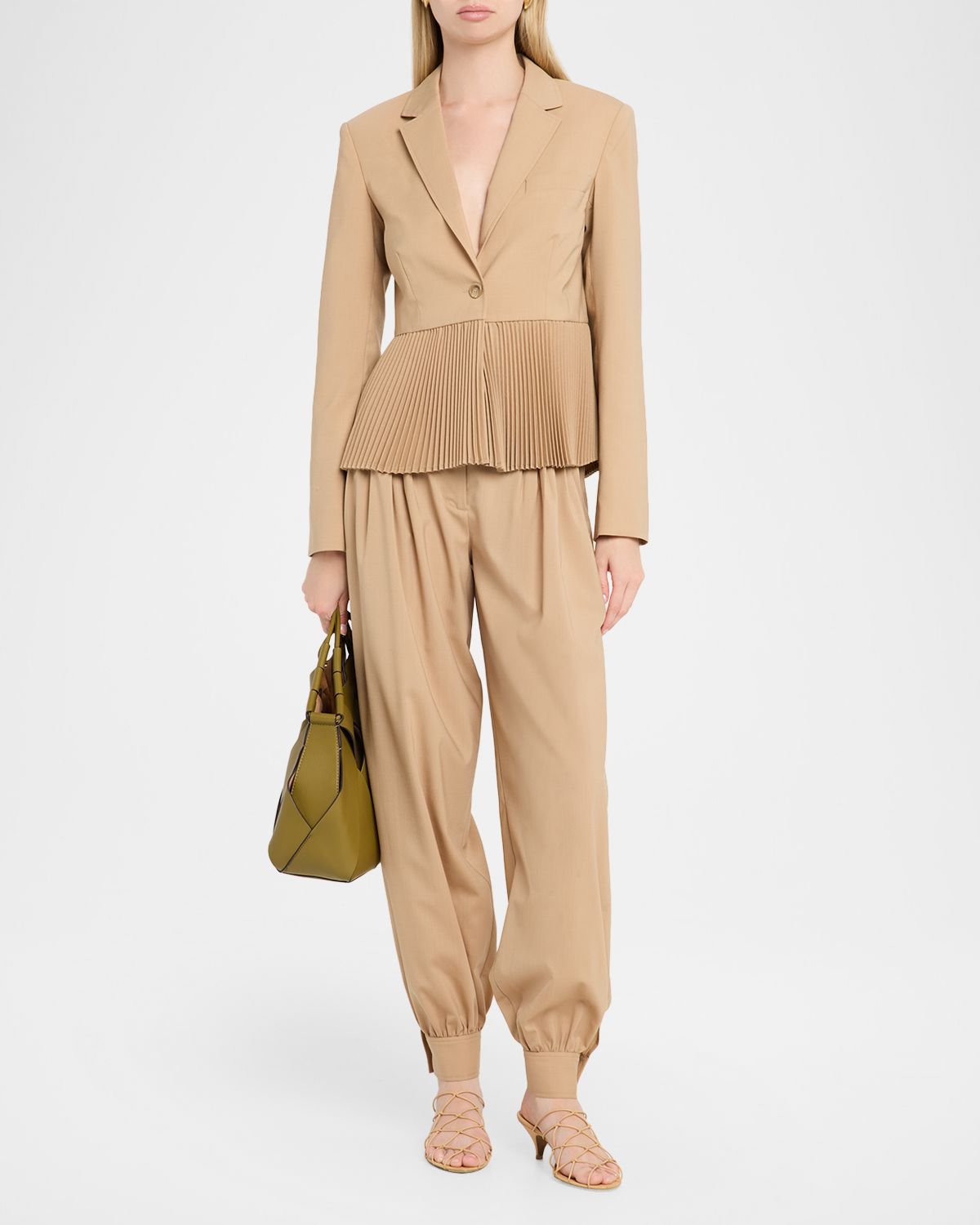Ulla Johnson Luella Pleated Wool-Blend Pants | Thumbnail 4