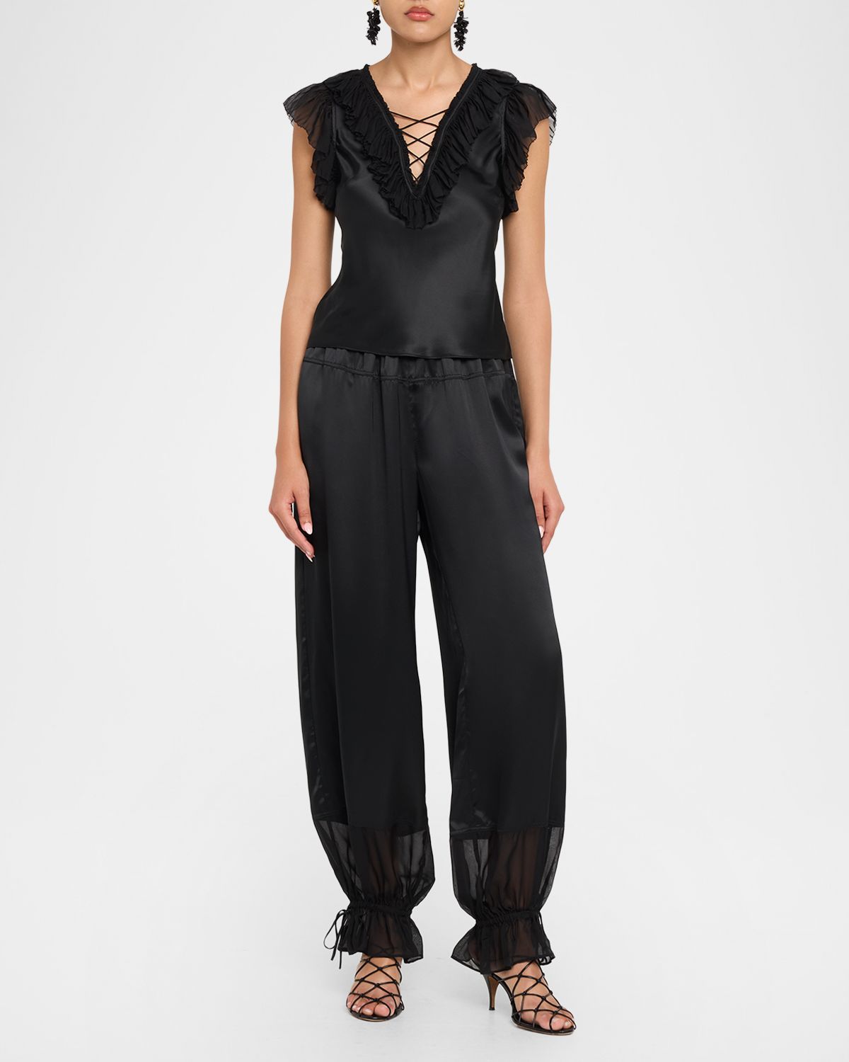 Ulla Johnson Camile Silk Drawstring Pants | Thumbnail 4 Ulla Johnson Camile Silk Drawstring Pants | Thumbnail 4