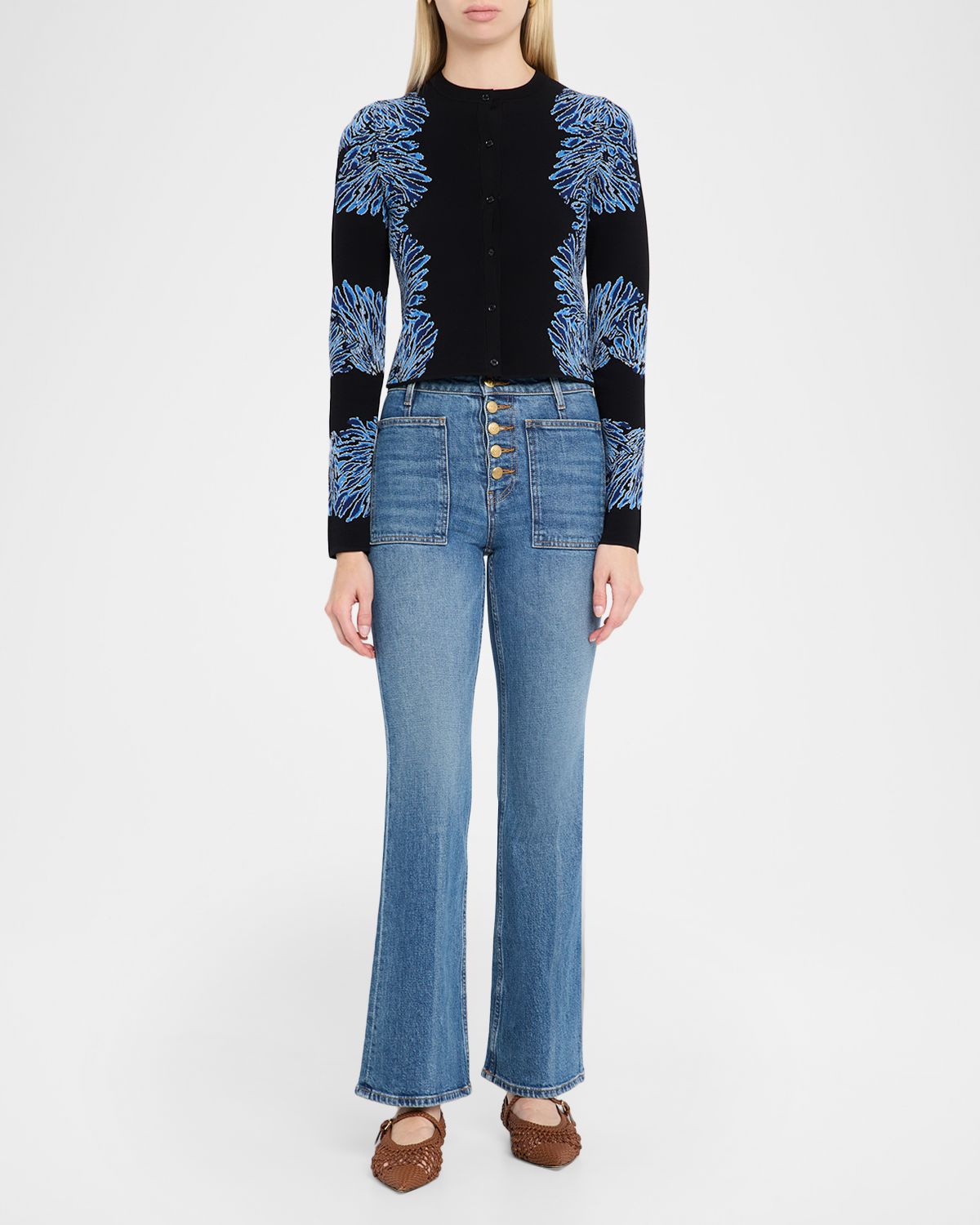 Ulla Johnson Carina Jacquard Knit Cardigan | Thumbnail 4 Ulla Johnson Carina Jacquard Knit Cardigan | Thumbnail 4