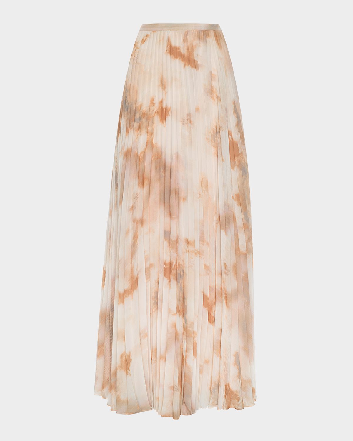 L 'Agence Torin Pleated Chiffon Maxi Skirt