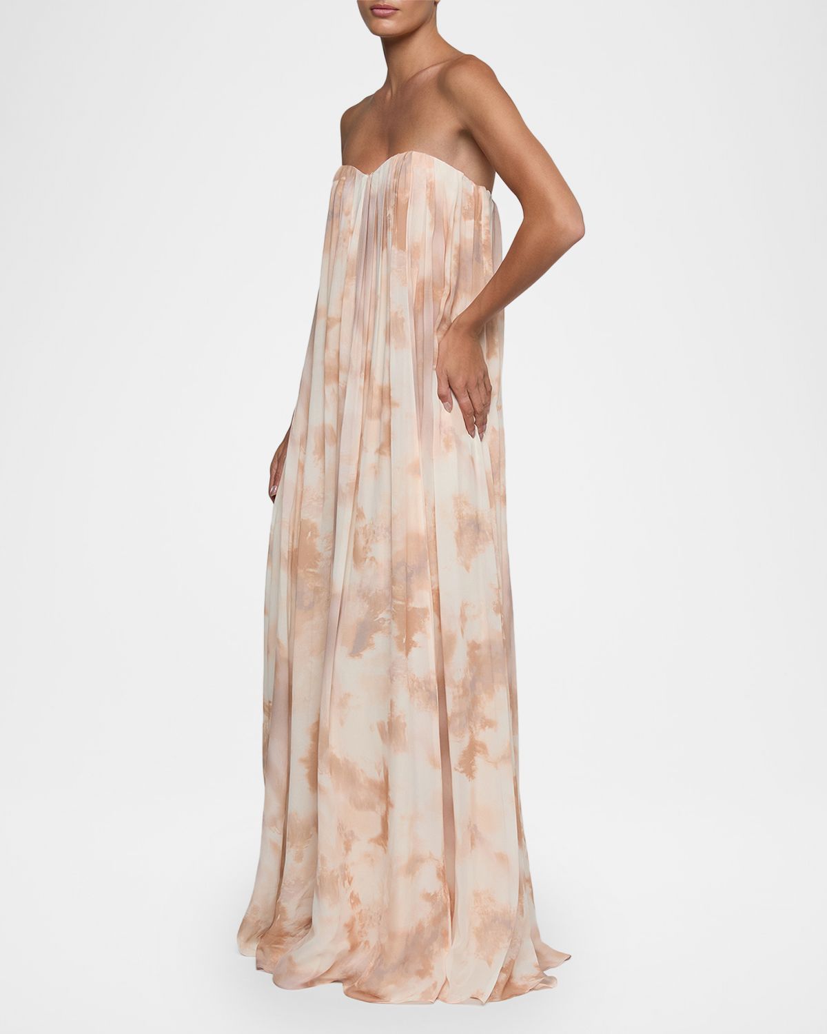 L 'Agence Raine Strapless Pleated Trapeze Gown | Thumbnail 4 L 'Agence Raine Strapless Pleated Trapeze Gown | Thumbnail 4