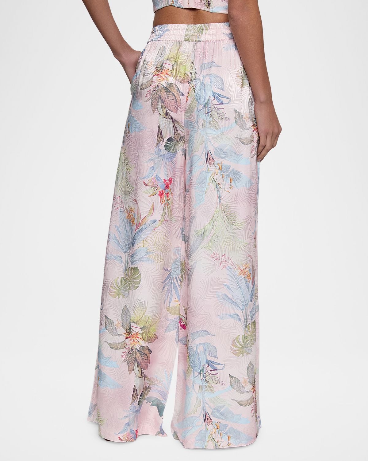 L 'Agence Lillian Palm Leaf Wide-Leg Pants | Thumbnail 3 L 'Agence Lillian Palm Leaf Wide-Leg Pants | Thumbnail 3