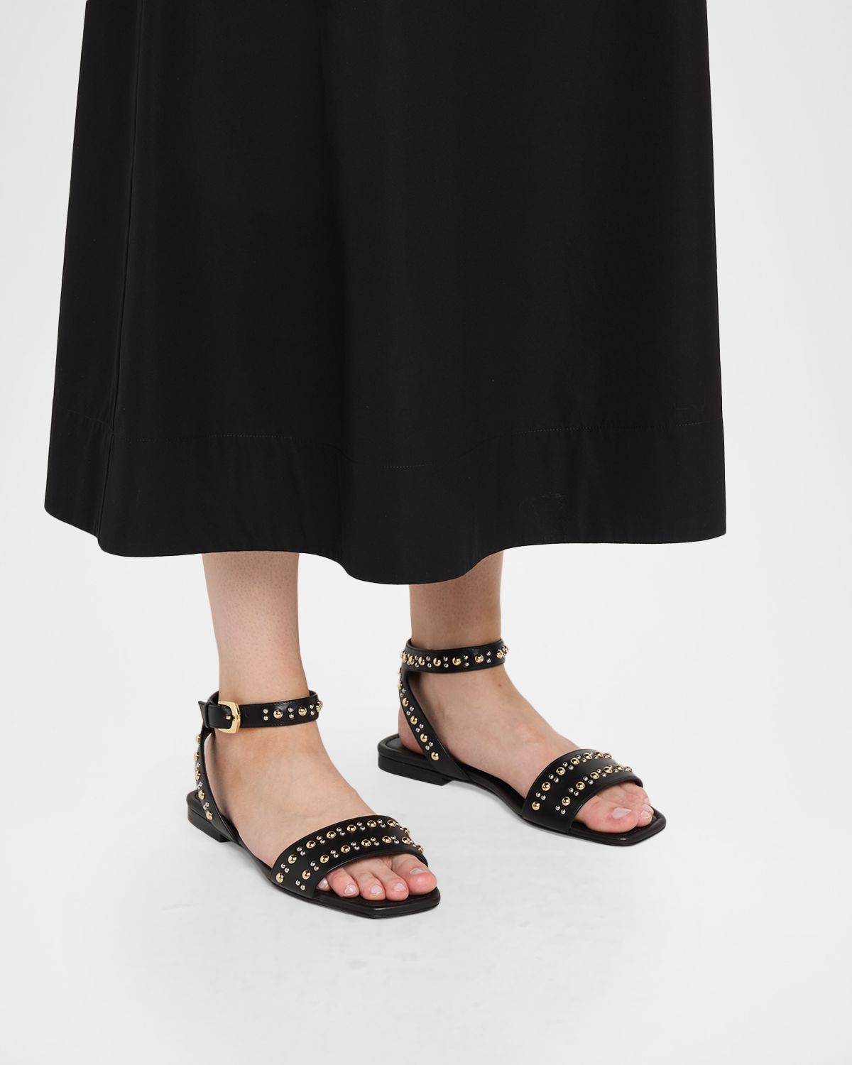 Stuart Weitzman Perry Embellished Leather Flat Sandals | Thumbnail 6