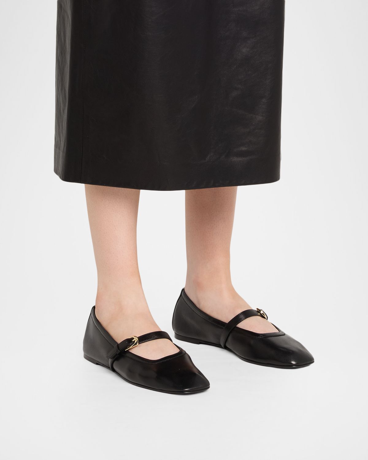 Stuart Weitzman Sai Leather Mary Jane Ballerina Flats | Thumbnail 6 Stuart Weitzman Sai Leather Mary Jane Ballerina Flats | Thumbnail 6