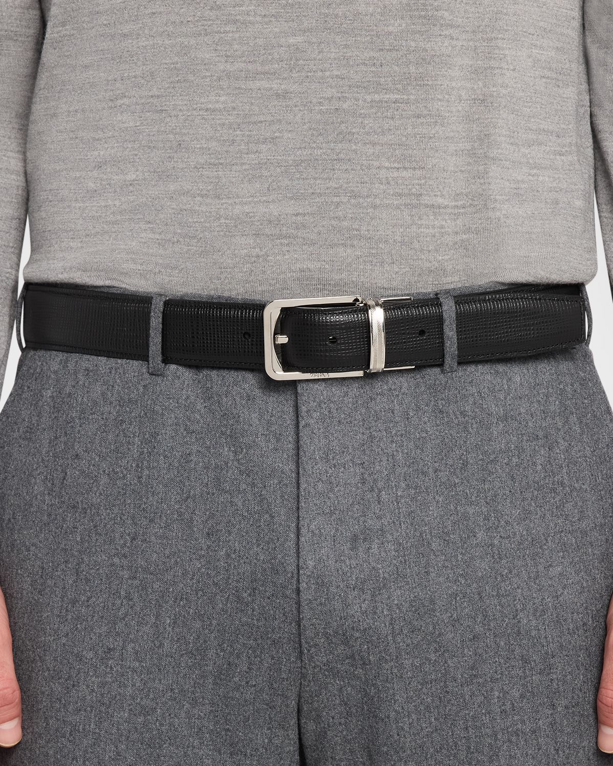 Ferragamo Men 's Double Adjustable Leather Belt