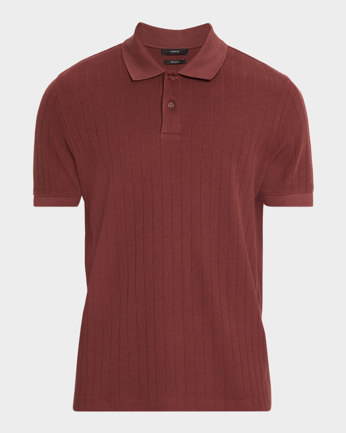 Vince Men 's Drop-Needle Stripe Pima Cotton Polo Shirt
