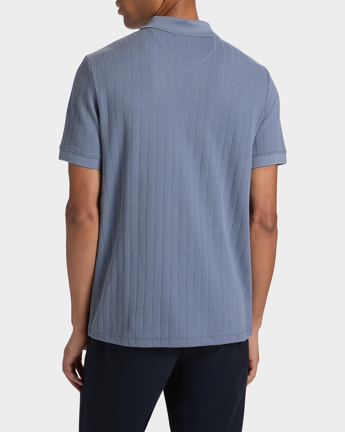 Vince Men 's Drop-Needle Stripe Pima Cotton Polo Shirt | Thumbnail 3 Vince Men 's Drop-Needle Stripe Pima Cotton Polo Shirt | Thumbnail 3
