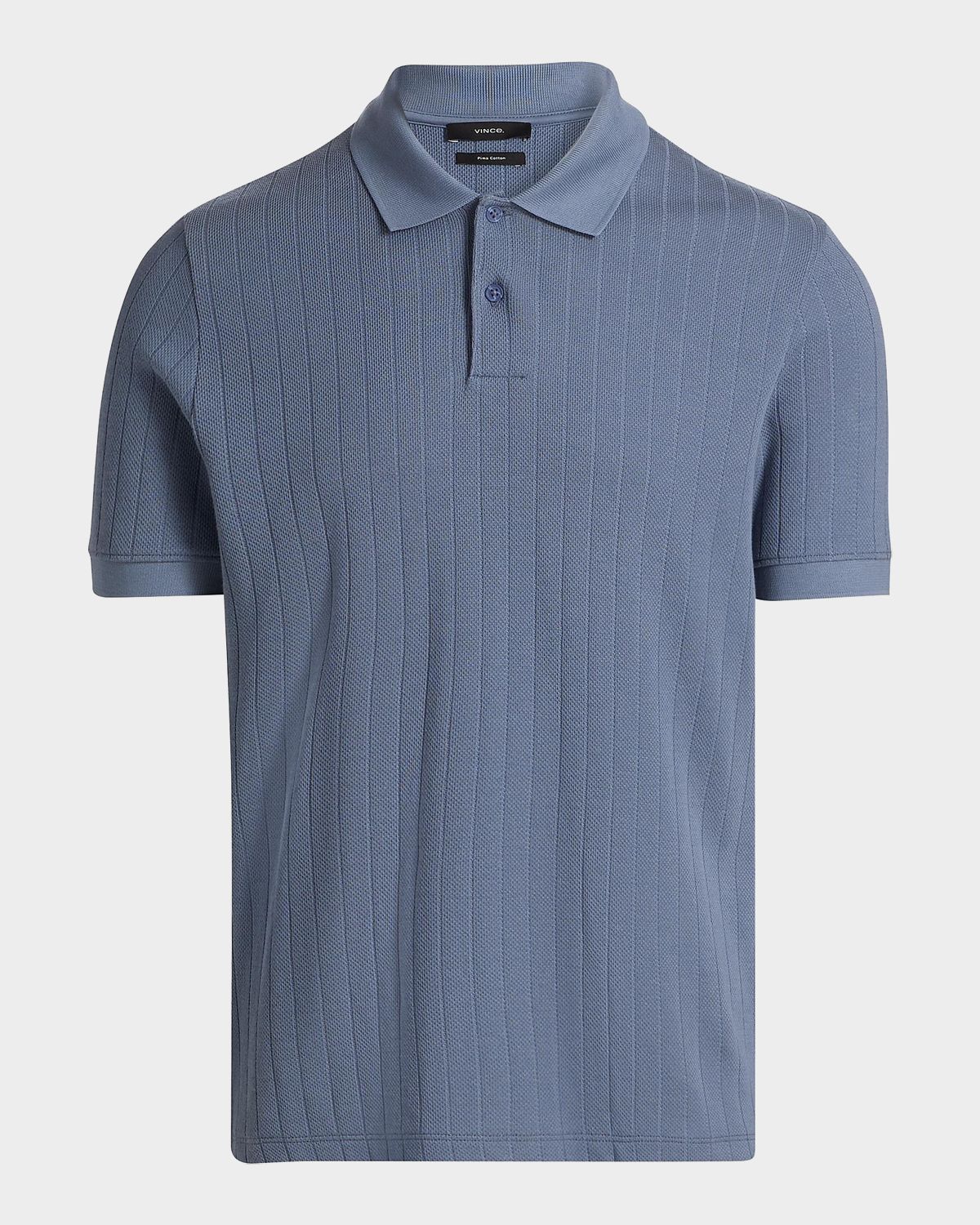 Vince Men 's Drop-Needle Stripe Pima Cotton Polo Shirt