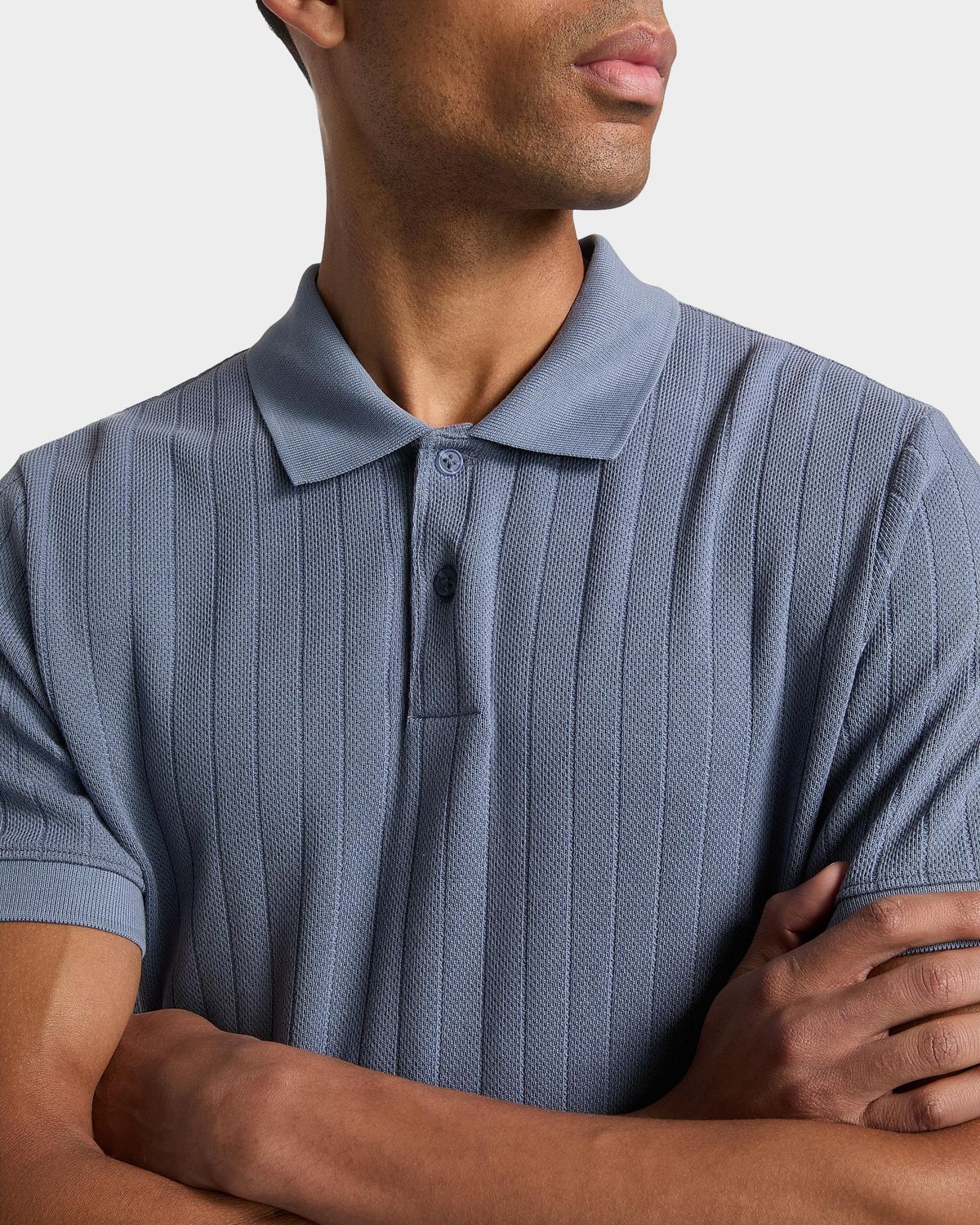 Vince Men 's Drop-Needle Stripe Pima Cotton Polo Shirt | Thumbnail 5 Vince Men 's Drop-Needle Stripe Pima Cotton Polo Shirt | Thumbnail 5