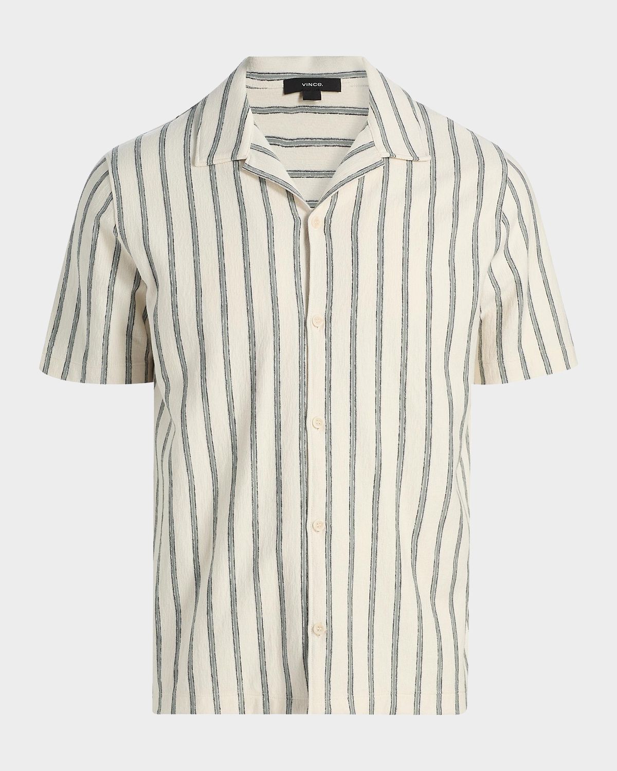 Vince Men 's Stripe Terry Short-Sleeve Shirt - Women's Clothing