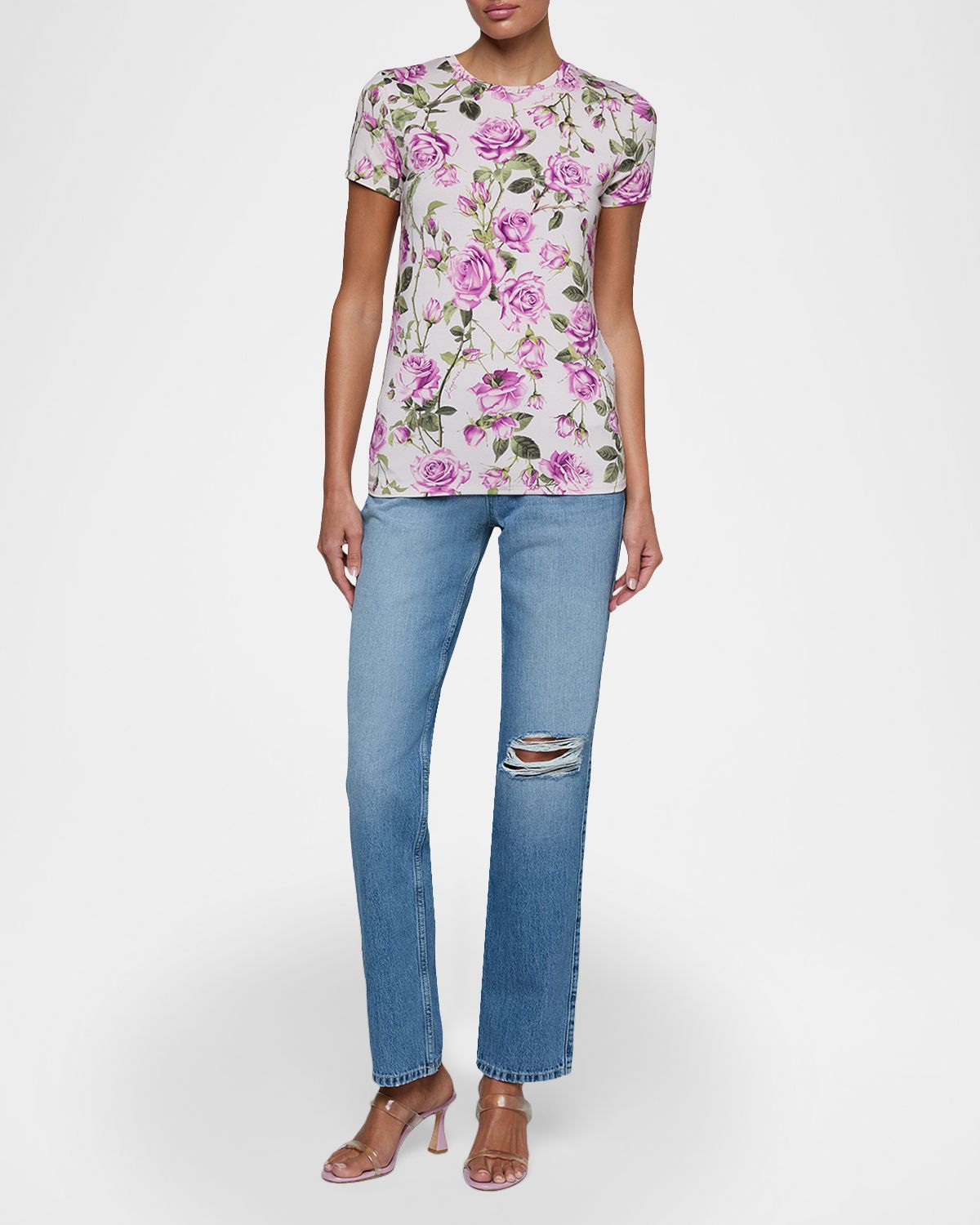 L 'Agence Ressi Short-Sleeve Rose Tee | Thumbnail 5