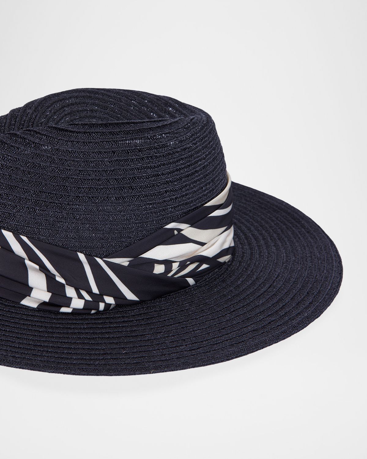 Eugenia Kim Courtney Wave-Print Sash Woven Packable Fedora | Thumbnail 6 Eugenia Kim Courtney Wave-Print Sash Woven Packable Fedora | Thumbnail 6