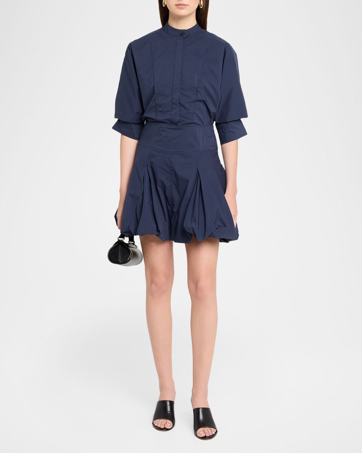 SIMKHAI Effie Cotton Bubble Mini Dress