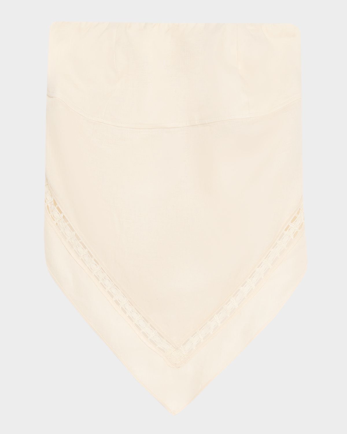 SIMKHAI Lahni Strapless Linen Lace Top