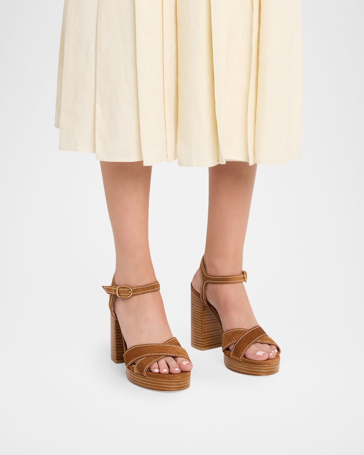Stuart Weitzman 95mm Park Suede Platform Sandals | Thumbnail 4 Stuart Weitzman 95mm Park Suede Platform Sandals | Thumbnail 4