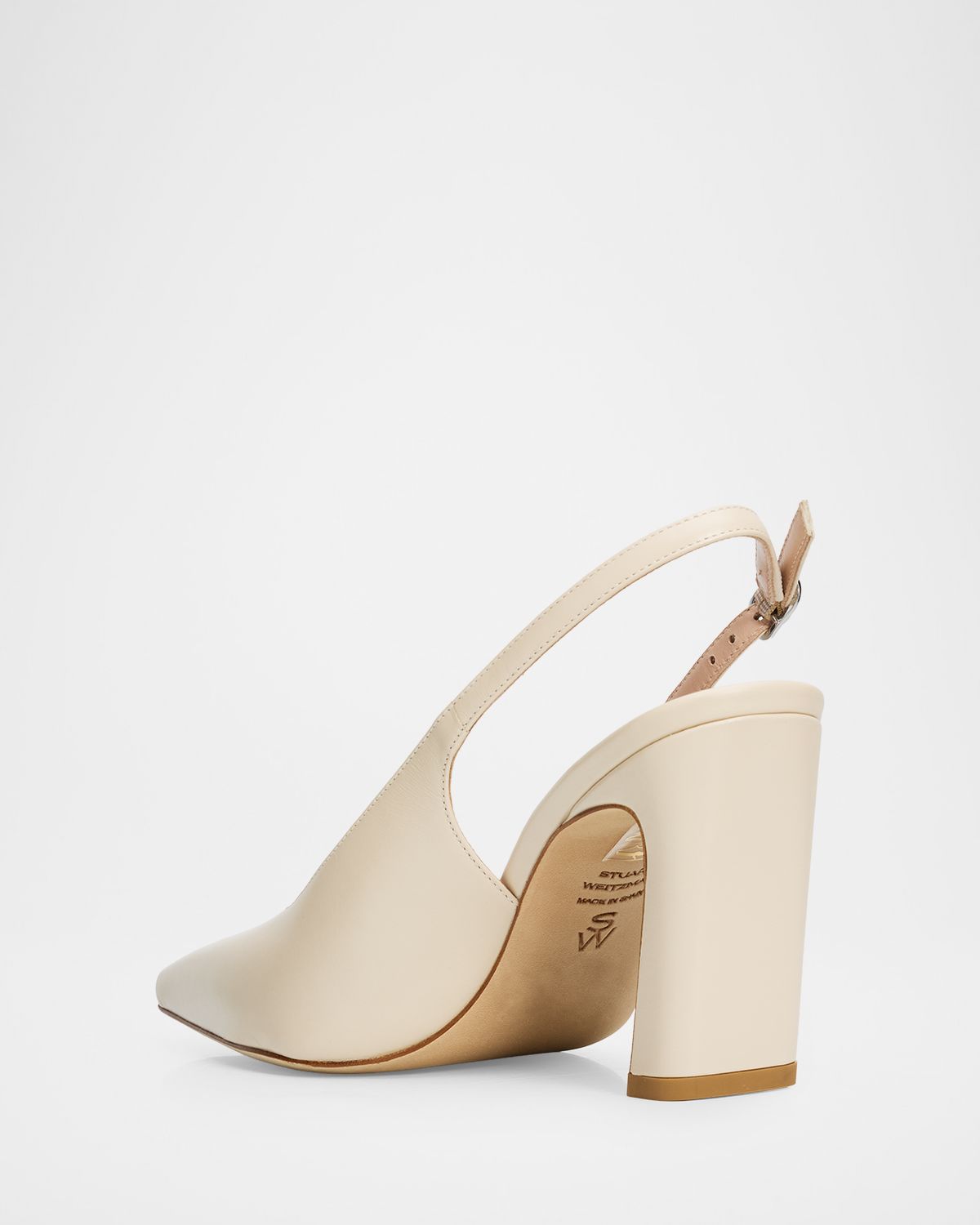 Stuart Weitzman 85mm Stassi Leather Slingback Pumps | Thumbnail 4 Stuart Weitzman 85mm Stassi Leather Slingback Pumps | Thumbnail 4
