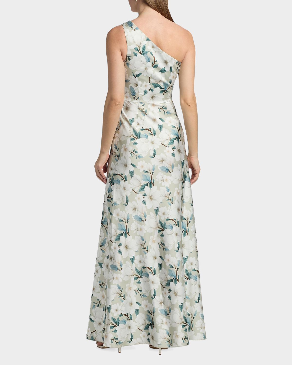 SACHIN BABI Delphine One-Shoulder Floral Satin Crepe Gown | Thumbnail 3 SACHIN BABI Delphine One-Shoulder Floral Satin Crepe Gown | Thumbnail 3