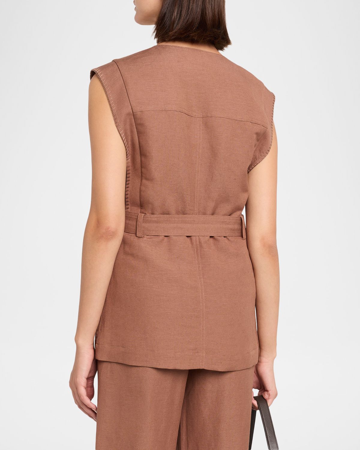 Kobi Halperin Beckett Belted Linen Vest | Thumbnail 3 Kobi Halperin Beckett Belted Linen Vest | Thumbnail 3