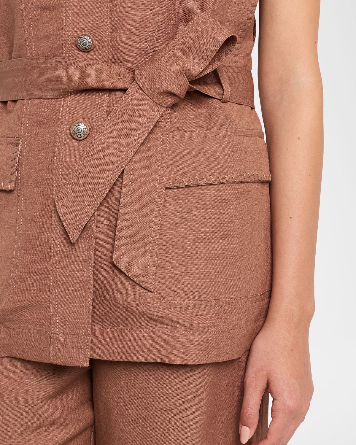 Kobi Halperin Beckett Belted Linen Vest | Thumbnail 5 Kobi Halperin Beckett Belted Linen Vest | Thumbnail 5